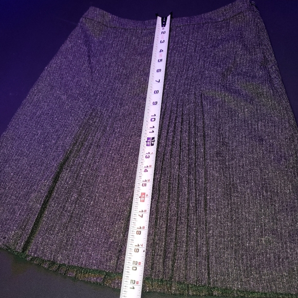 Halogen Women's Gray Polyester & Viscose Knee Length Flare Skirt Size Regular 6 - Picture 14 of 15